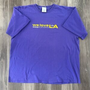 LA Lakers Vintage T-Shirt‎ XL 2002 Playoffs Purple Bow Wow Kobe Bryant Shaq